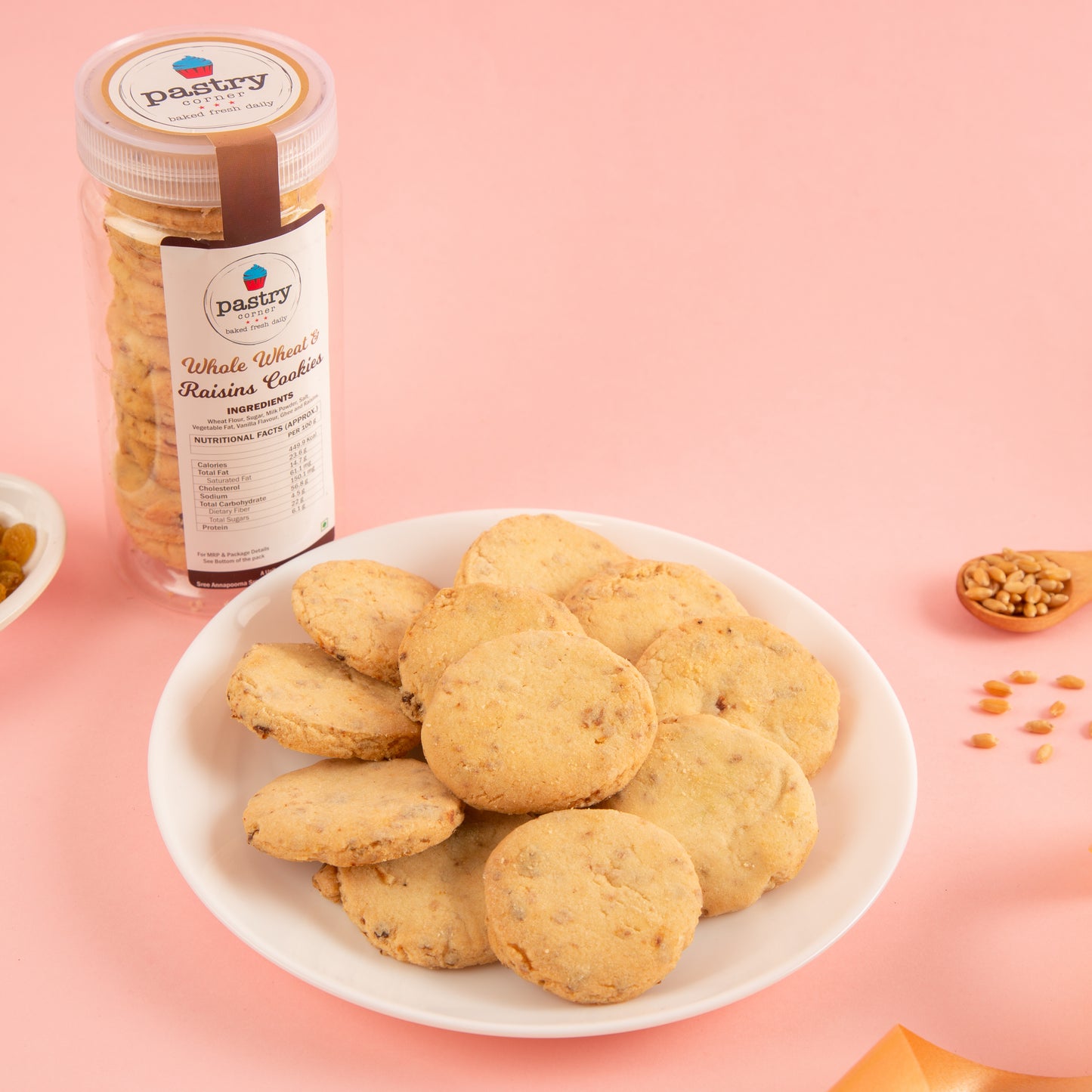 Whole Wheat & Raisins Cookies
